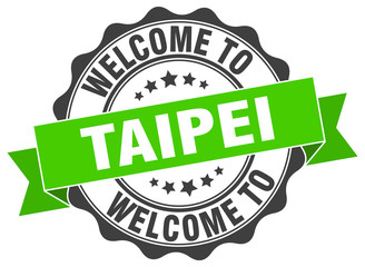 Obraz premium Taipei round ribbon seal