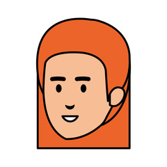 beautiful woman head avatar character