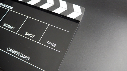 Clapper board or movie slate or clap ิboard. that use in video production , movie, film and...