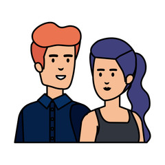 business couple avatars characters