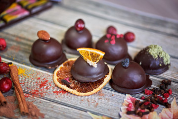 Delicious chocolate on the table