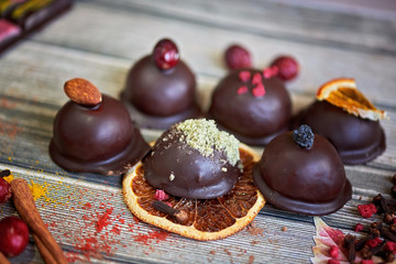 Delicious chocolate on the table