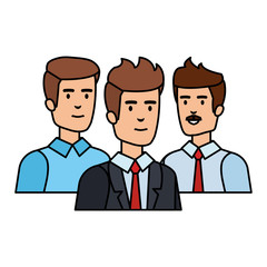 Fototapeta premium elegant businessmen avatars characters