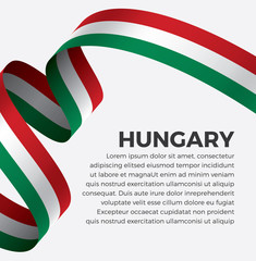 Obraz premium Hungary flag, vector illustration on a white background