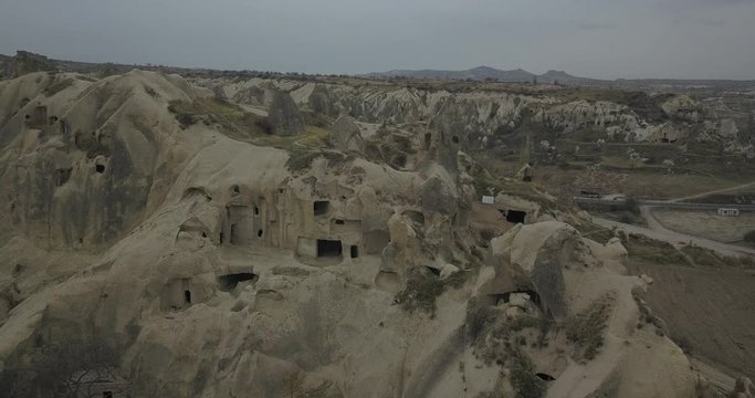 Aerial View of Cappadocia. Goreme, Urgup, Nevsehir, Turkey.