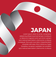 Japan flag, vector illustration on a white background