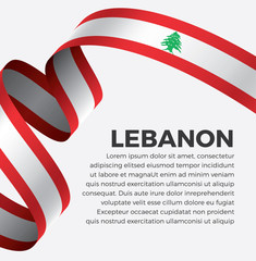 Lebanon flag, vector illustration on a white background