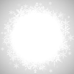 Fototapeta premium snowflakes with white empty center