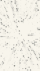 Vertical rectangular banner with triangles. Geometric pattern. Background in modern minimalist style. Vector illustration