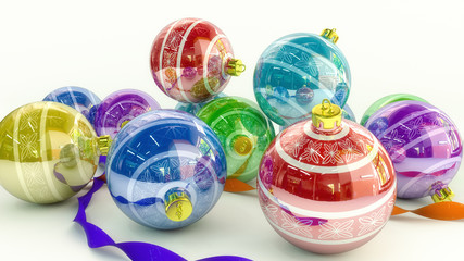 New year decoration. 3d rendering