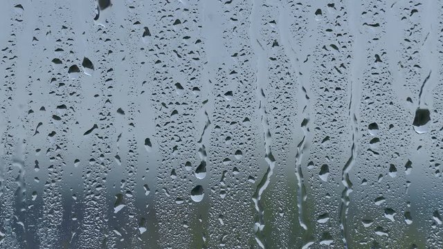 Big rain drops on the window, 4K Video Clip