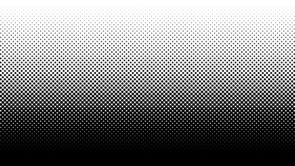 Halftone vector background. Monochrome halftone pattern. Abstract geometric dots background. Pop Art comic gradient black white texture. Design for presentation banner, flyer, business cards, stickers