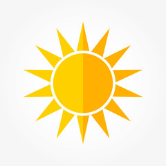 Sun icon. Vector illustration.