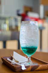 glass of water on table