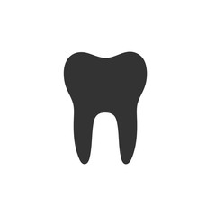 Isolated tooth flat icon on a white background