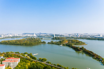 Fototapeta na wymiar Aerial Photography of Nanjing City Center