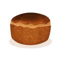 Rye bread, bakery fresh product vector Illustration on a white background