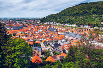 View of beautiful medieval town Heidelberg, Germany