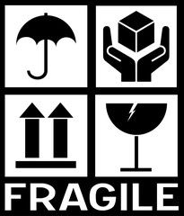 autocollant fragile pour l'emballage 