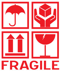 autocollant fragile pour l'emballage 