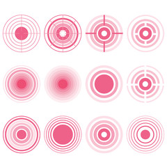Pain circles set, pain rings