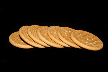cookie isolated on black background