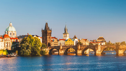 Charles Bridge (Karluv Most) and Lesser Town Tower, Prague, Czech Republic