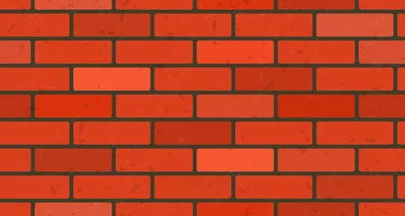 Fotobehang Baksteen textuur muur Rode bakstenen muur naadloze structuurpatroon