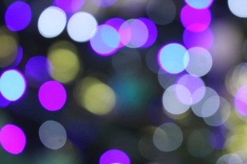 Blue Pink Purple and White Bokeh Soft Focus Background