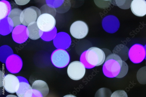 Blue Pink Purple and White Bokeh Soft Focus Background