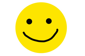 Fototapeta premium Gelber lächelnder Smiley
