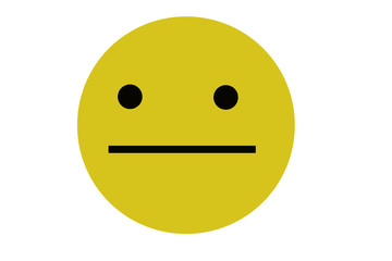 Gelber neutraler Smiley