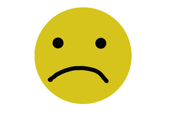 Gelber trauriger Smiley
