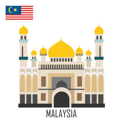 Landmark of Brunei, Malaysia. The grand mosque