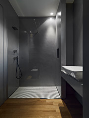 interiors shots of a contemporary bathroom