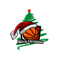 Basketball Christmas Tree Logo v0l. 01
