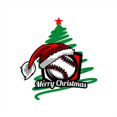 Baseball Christmas Tree Logo v0l. 01