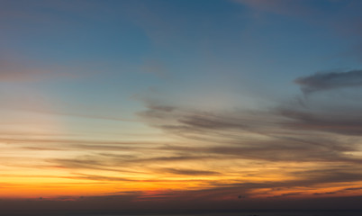 beautiful sunset over the sea