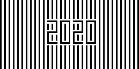 Happy new year 2020 vector background. Cover of card for 2020.