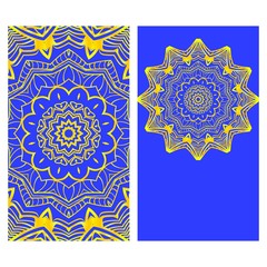 Templates card with mandala design. Vector illustration. For visit card, business, greeting card invitation.