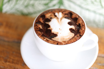 Coffee cup, Backgrounds of Latte coffee.