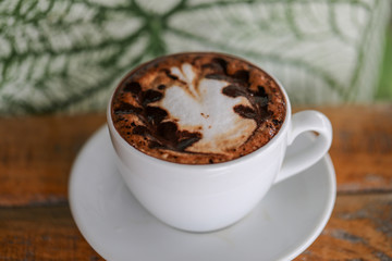 Coffee cup, Backgrounds of Latte coffee.