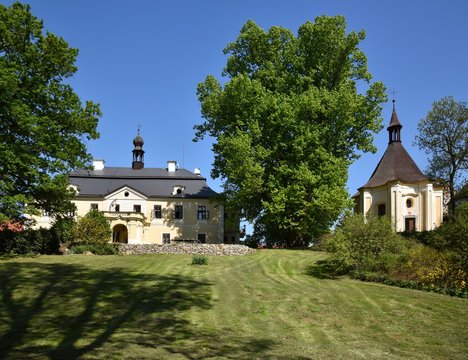 Castle and chapel of st. John Nepomucky Celina