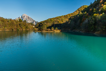 Ambiesta. Lake of Verzegnis. Autumn reflexes