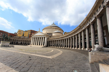 Obraz premium Piazza del Plebiscito, Naples, Italy