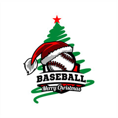 Baseball Christmas Tree Logo v0l. 02