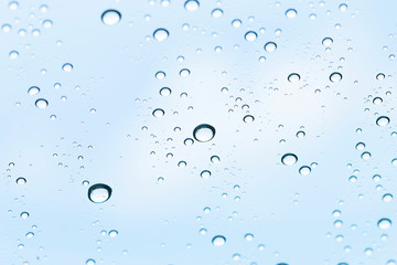 Background of water drops on glass.