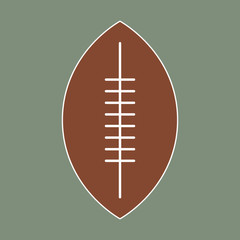 American football brown ball icon. Element for your design.