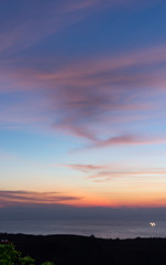 beautiful sunset over the sea