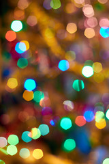 Blurred round color bokeh with background. Abstraction